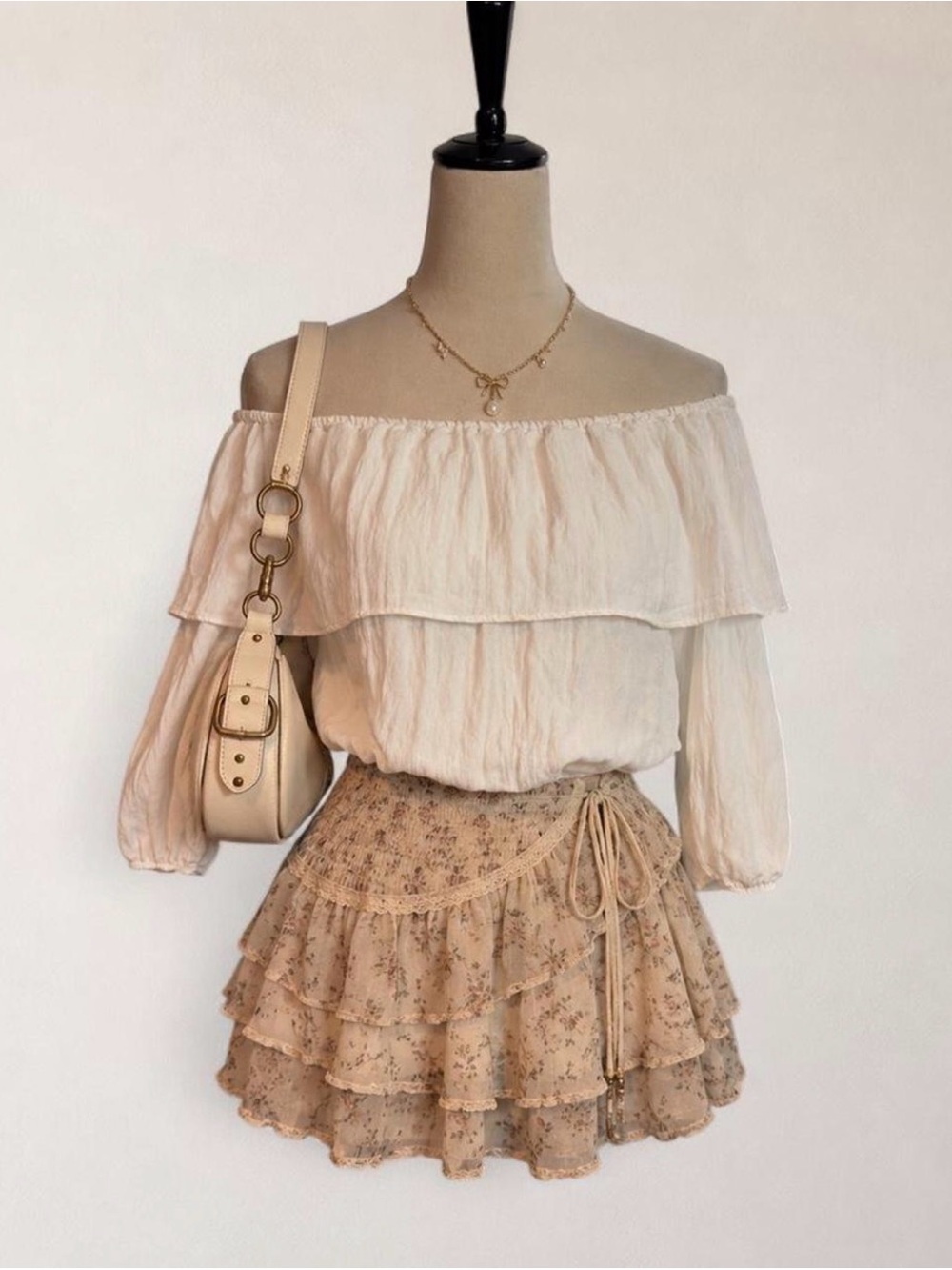 Pins and Needles White Off Shoulder Ruffle Peasant Blouse Size S